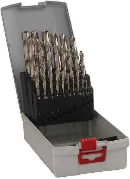 25 DALIŲ HSS-G „PROBOX“ Metalo grąžtų rinkinys, DIN 338, 135° 1–13 MM