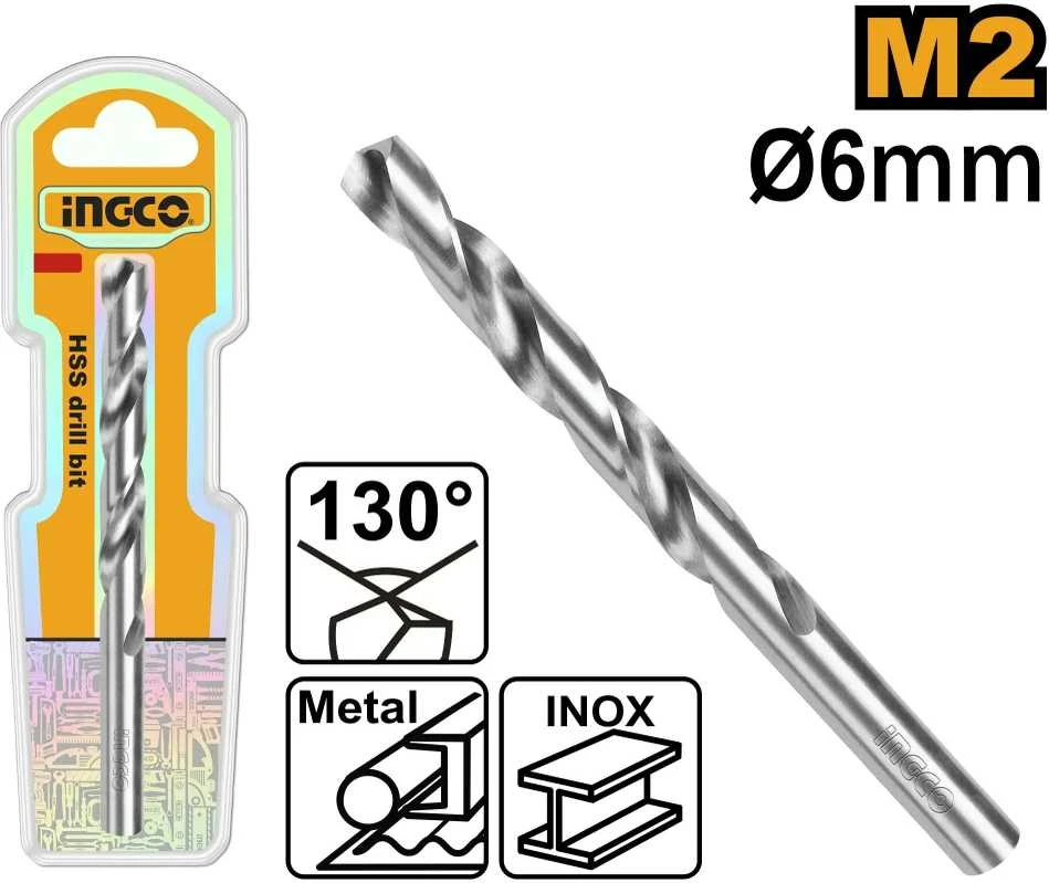Grąžtas Ingco DBT11300601 Metal drill, 6mm