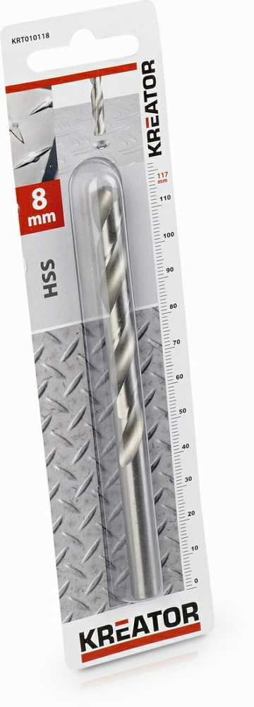 HSS grąžtas metalui 8x117mm KRT010118 KREATOR