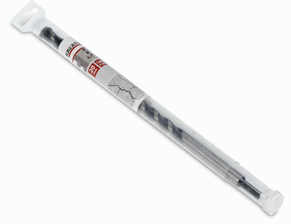 Kreator KRT010423 betono grąžtas, 20x400mm, 12mm kotas, kaltos formos antgalis
