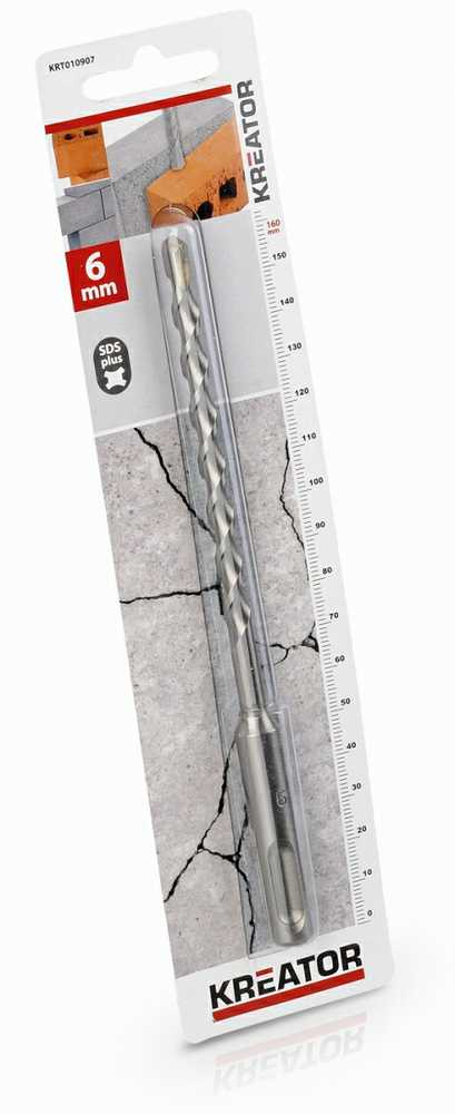 Grąžtas SDS Plus betonui 6x160mm KRT010907 KREATOR
