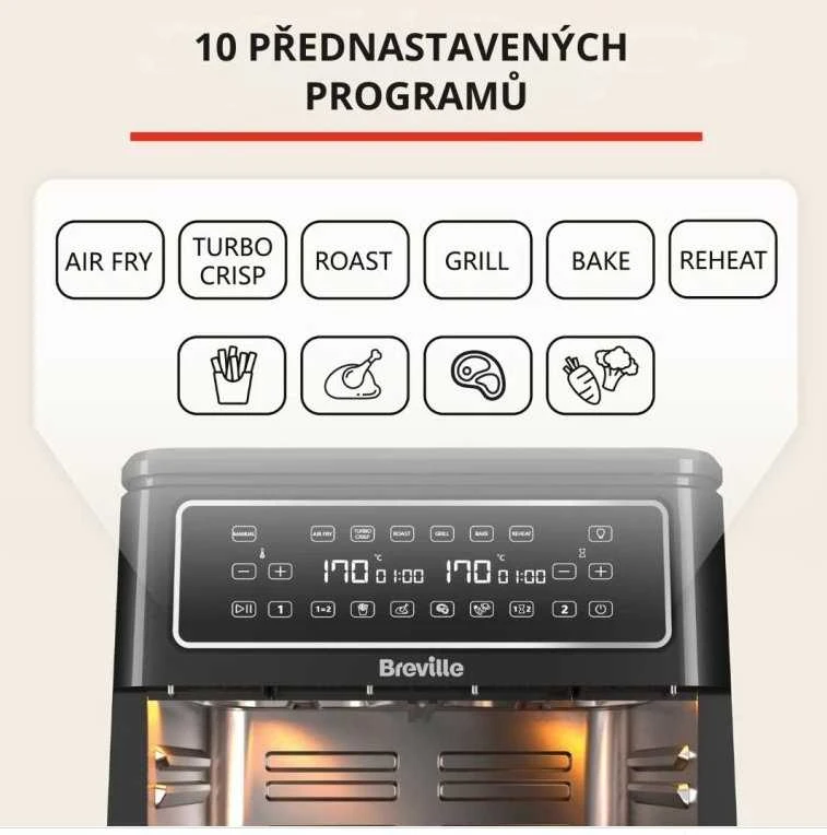 „Breville VDF130X“ oro keptuvė be aliejaus