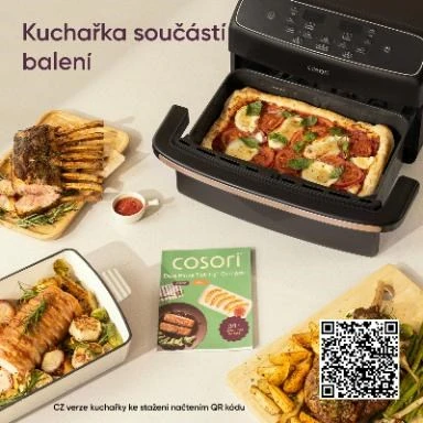 Gruzdintuvė Cosori Dual Blaze Twin Fry Compact horkovzdušná fritéza 8,6 L, keramika, juoda
