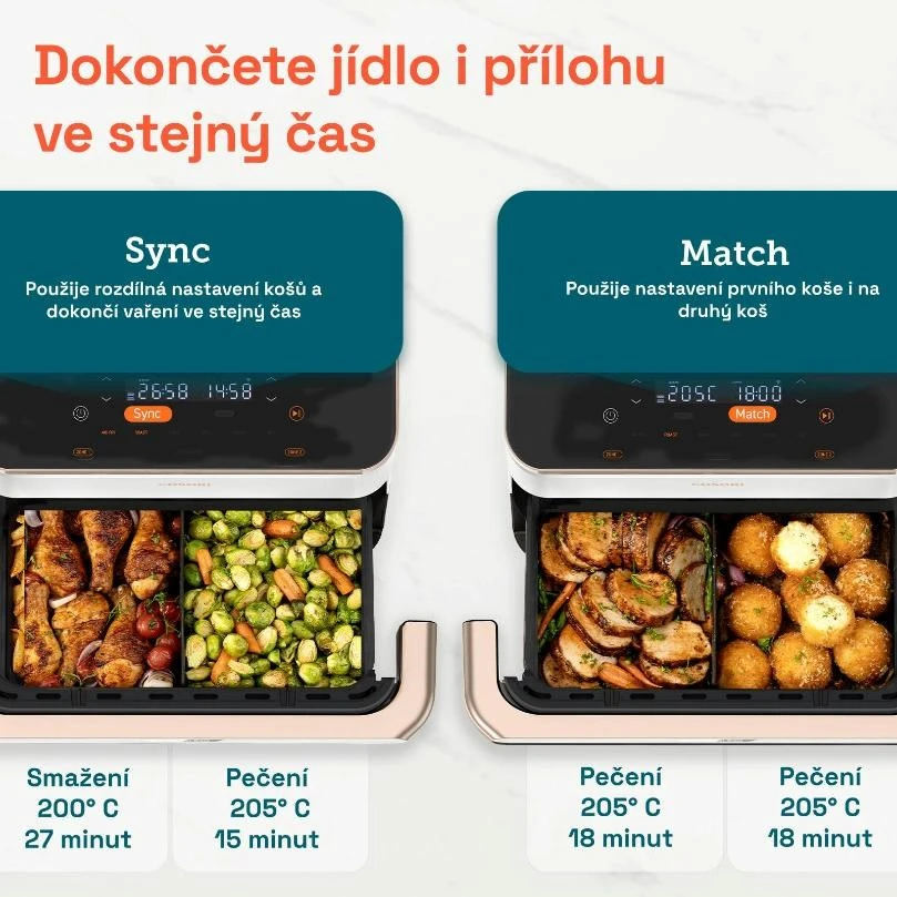 Cosori 1895375 dviguba 10 l autonominė 2800 W karšto oro gruzdintuvė Baltas
