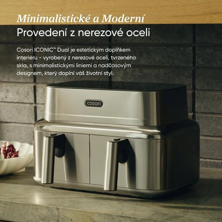 Gruzdintuvė Cosori Iconic Dual 8,6l nerez