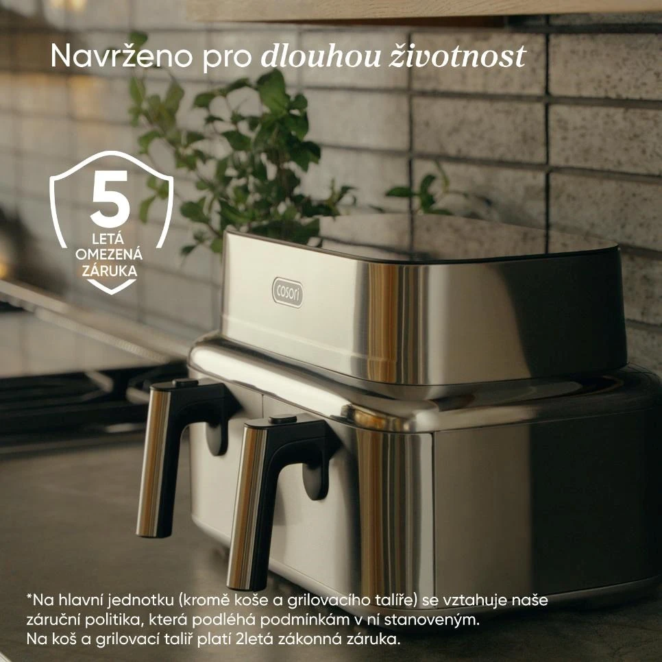 Gruzdintuvė Cosori Iconic Dual 8,6l nerez