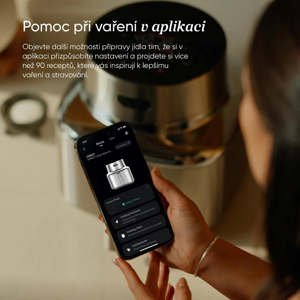Gruzdintuvė Cosori Iconic Single Smart CAF-SE601S-CEU 6.2 l sidabrinė