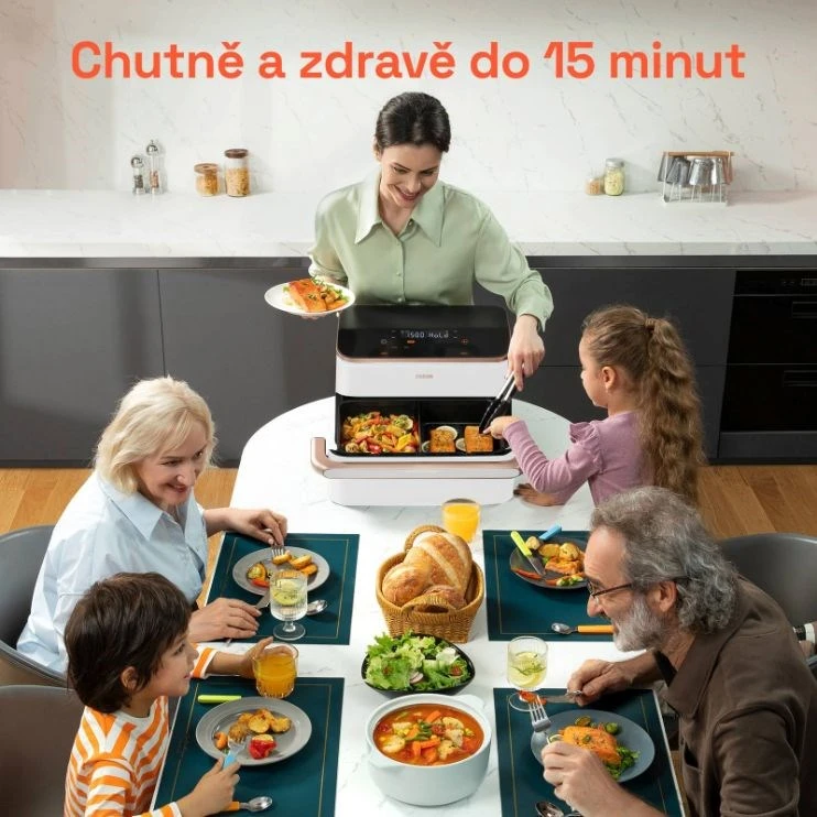 Gruzdintuvė Cosori CAF-TF101S-WEUR Dual Blaze TwinFry Wi-Fi 10 l balta