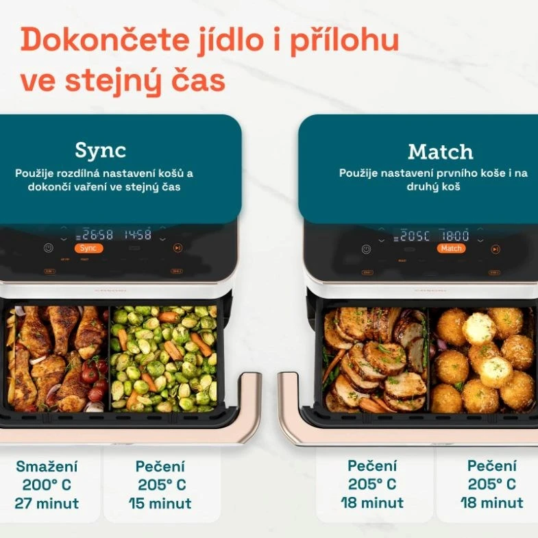 Gruzdintuvė Cosori CAF-TF101S-WEUR Dual Blaze TwinFry Wi-Fi 10 l balta