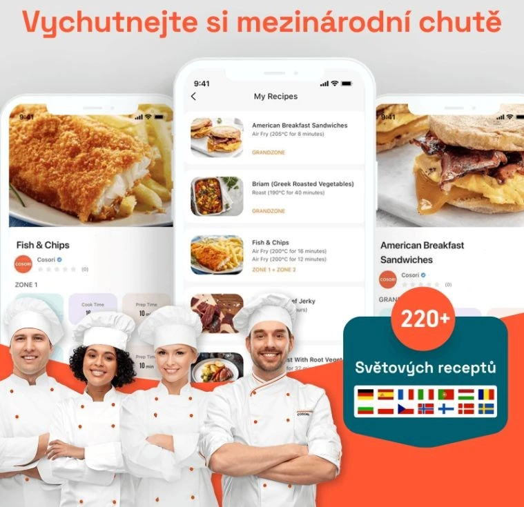 Gruzdintuvė Cosori CAF-TF101S-WEUR Dual Blaze TwinFry Wi-Fi 10 l balta