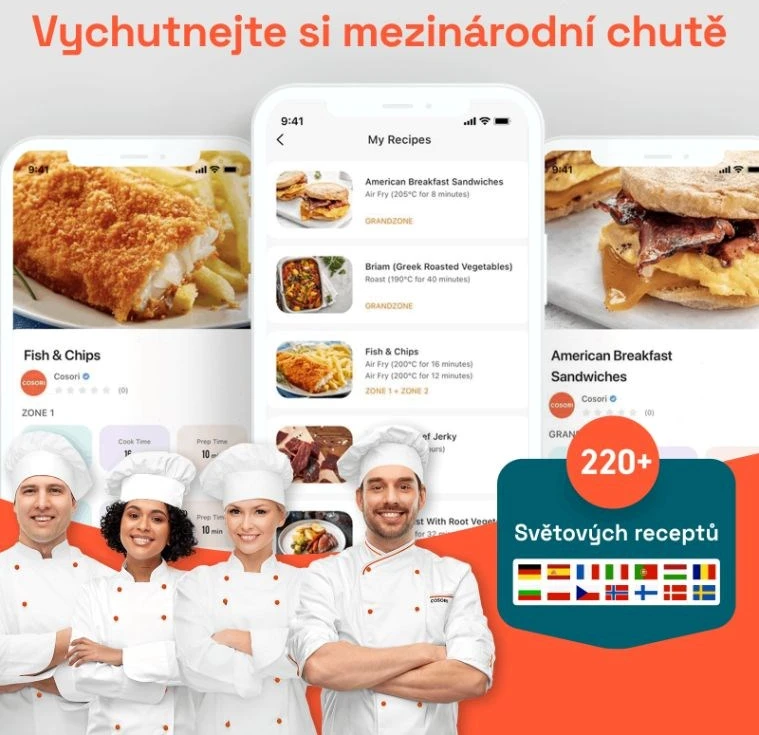 Karšto oro gruzdintuvė Cosori Dual Blaze TwinFry CAF-TF101S, 10 l, juoda (CAF-TF101S-AEUR)
