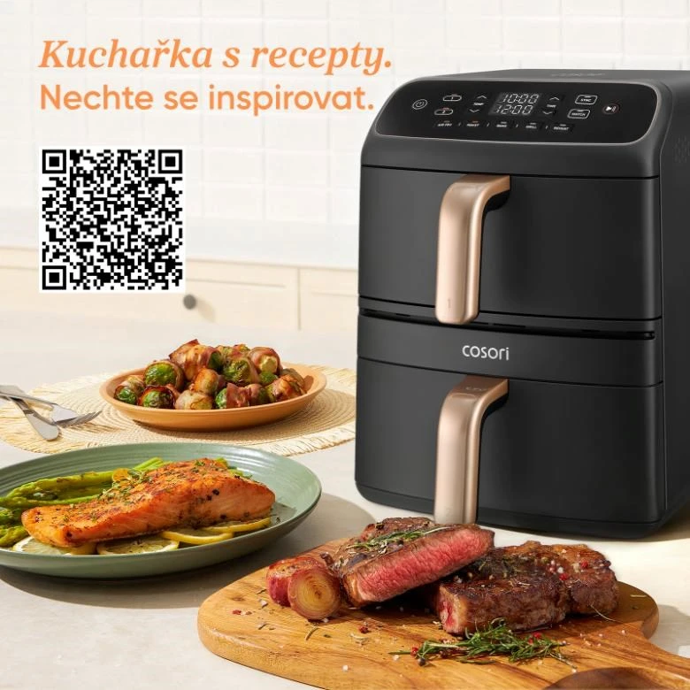 Gruzdintuvė Cosori Turbo Tower Compact CAF-DC861-CEUR 8,6 l juodas