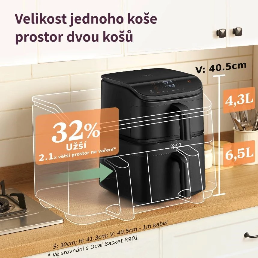 Gruzdintuvė Cosori Turbo bokštas