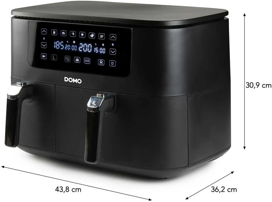 DOMO DO546FR dviguba karšto oro gruzdintuvė 3+6 l