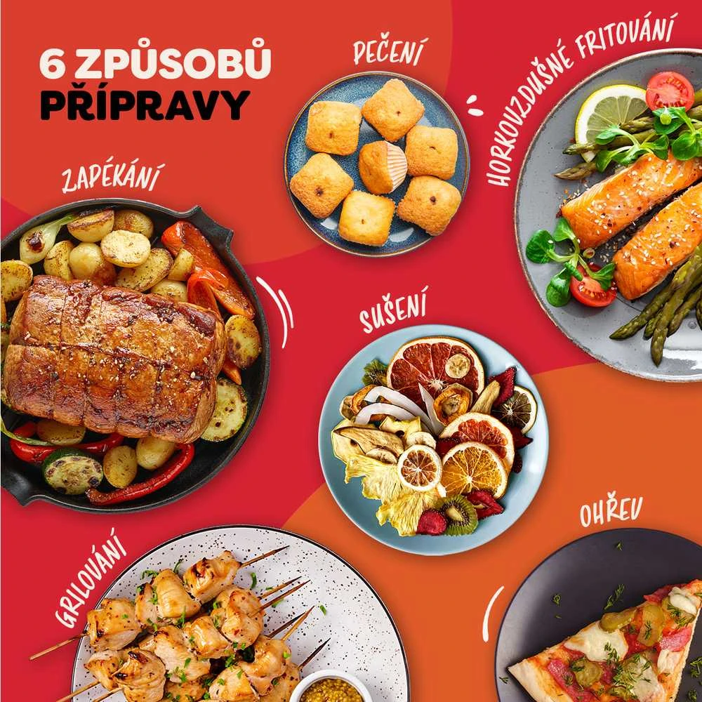 Universal Mėlyna Gruzdintuvė be riebalų Universalus Mėlyna Instant Pot 920306 Double 8 l Autonominė Gruzdintuvė karštam orui Juodas