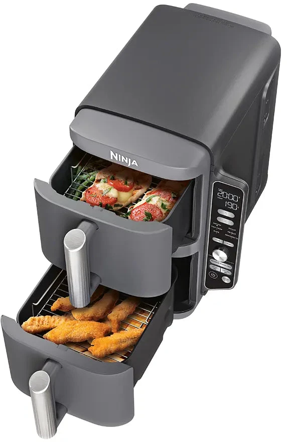 Karšto oro gruzdintuvė Ninja Double Stack XL, 2 lygių, 9,5 l, SL400EU, Tamsiai pilka