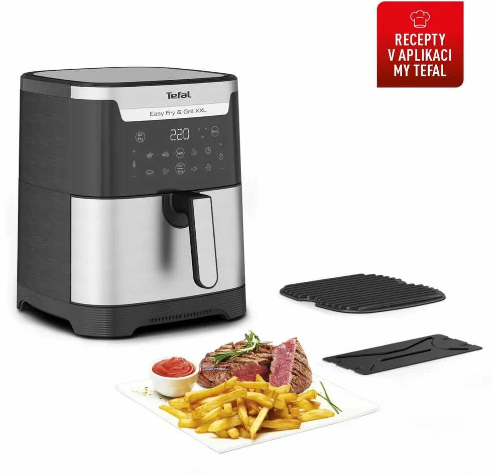 Karšto oro gruzdintuvė Tefal Easy Fry & Grill XXL EY801D15, Sidabrinės/ Juodos spalvos