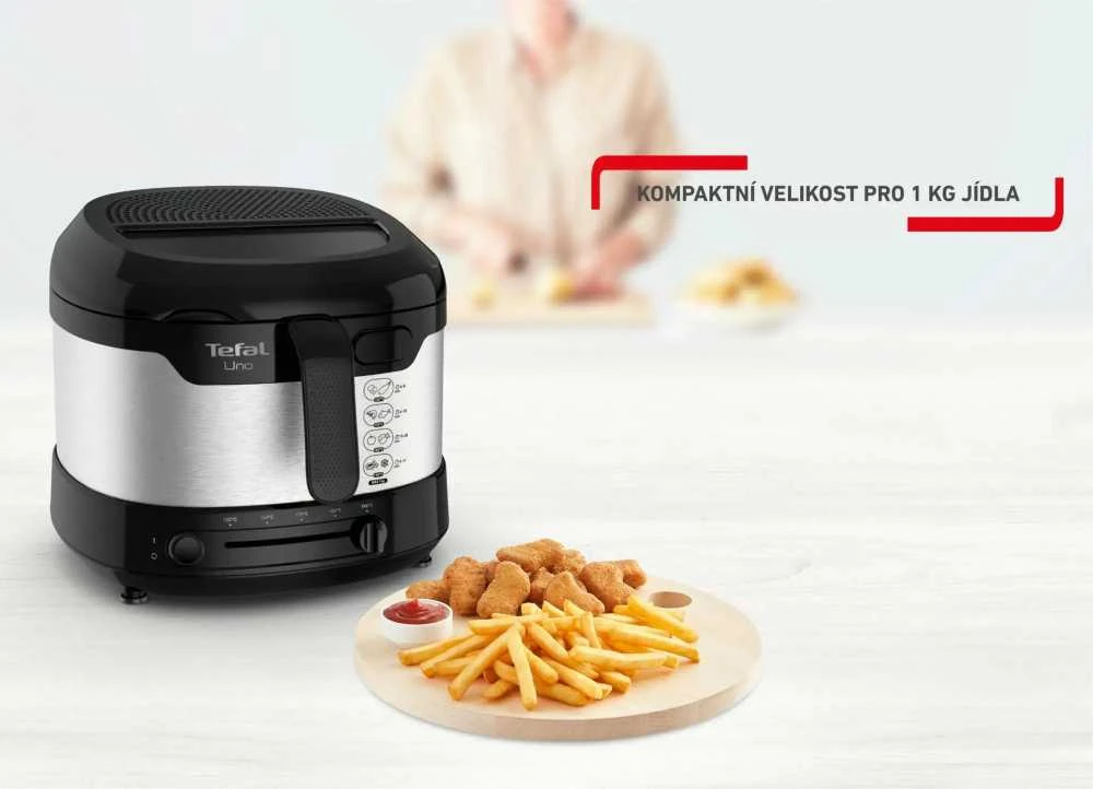 Gruzdintuvė Tefal FF215D Deep fryer Single Juodas,Nerūdijantis plienas Stand-alone 1600 W