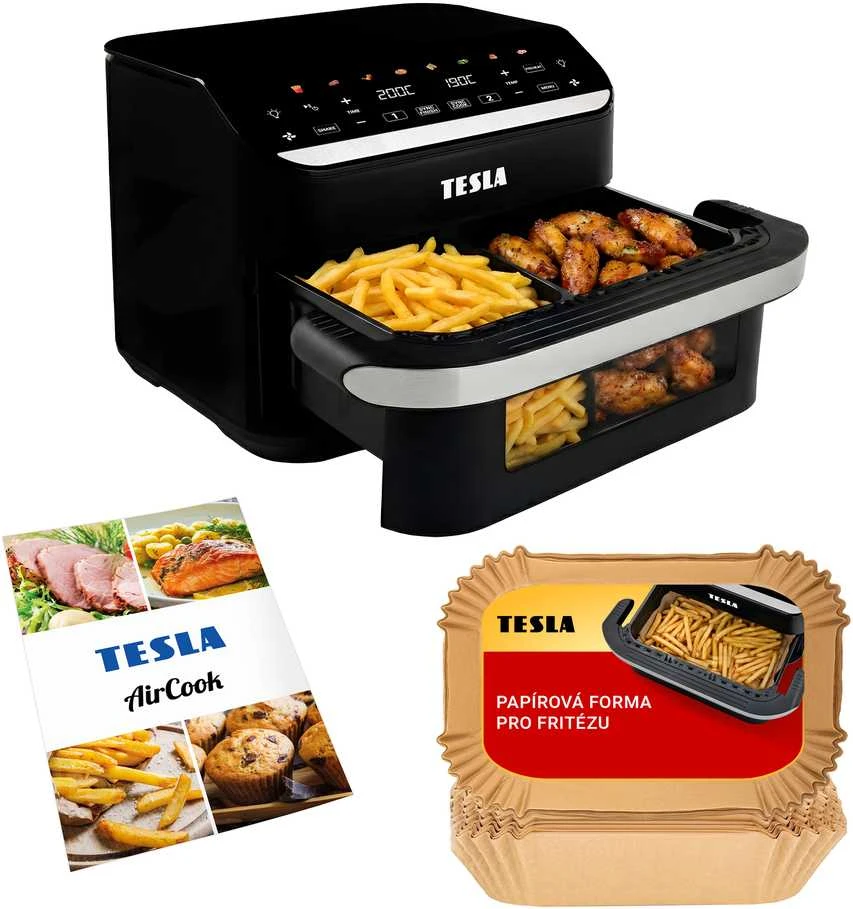 Gruzdintuvė Tesla Aircook DualHeat QD575 XXL 10 l juoda