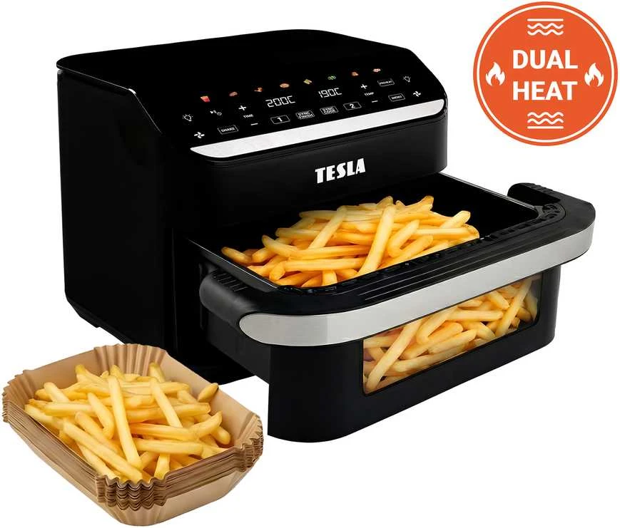 Gruzdintuvė Tesla Aircook DualHeat QD575 XXL 10 l juoda