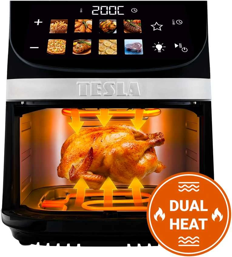 Gruzdintuvė Tesla AirCook DualHeat QD73 XXL 9 l sidabrinė
