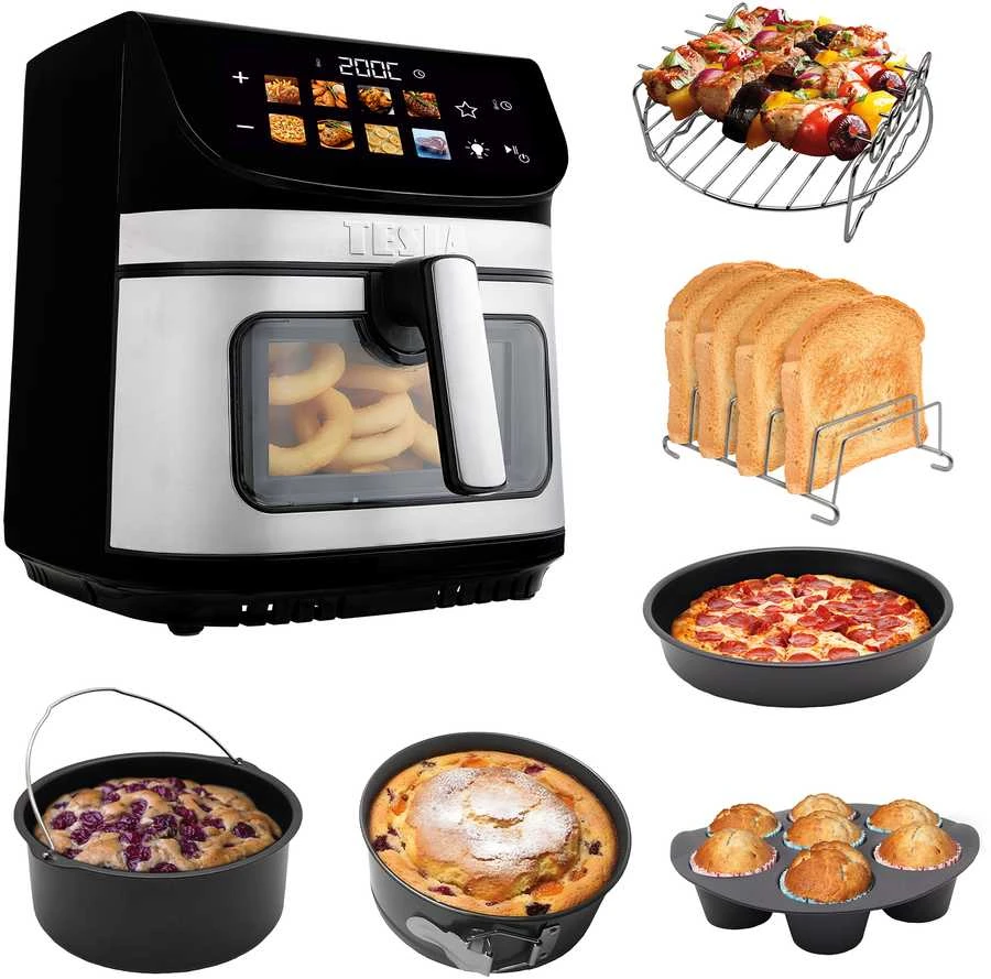 Gruzdintuvė Tesla AirCook DualHeat QD73 XXL 9 l sidabrinė