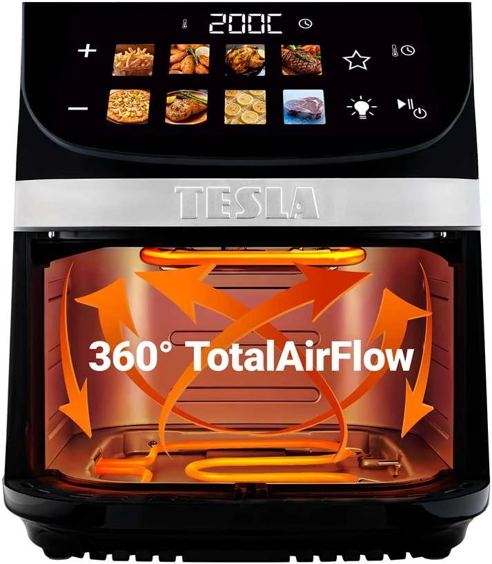 Gruzdintuvė Tesla AirCook DualHeat QD73 XXL 9 l sidabrinė