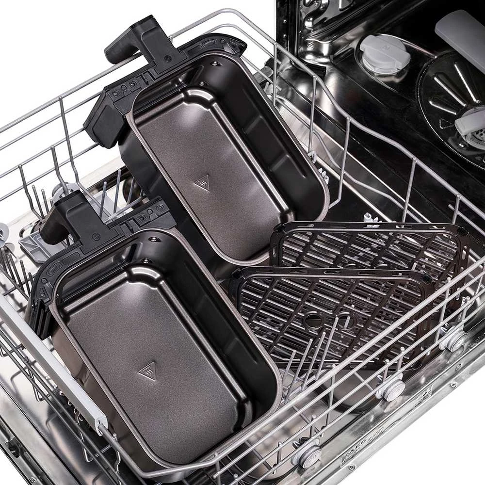 Gruzdintuvė neriebi Tesla AirCook DualZone Q460 XXL daugiafunkcinė dviejų kamerų oro gruzdintuvė 9l (AIRCKDZQ460XXLBLK)