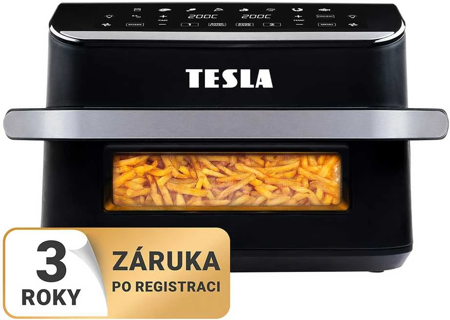 Gruzdintuvė neriebi Tesla AirCook FlexiZone Q570 XXL dviguba neriebi gruzdintuvė 10l