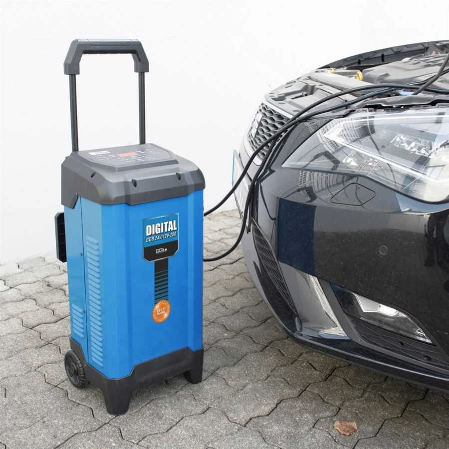 GÜDE Automobilinis akumuliatorių įkroviklis, 12V/24V Inverterinė technologija, Didelio našumo akumuliatorių palaikytojas, Automobilinis akumuliatorių įkroviklis su atkūrimo režimu