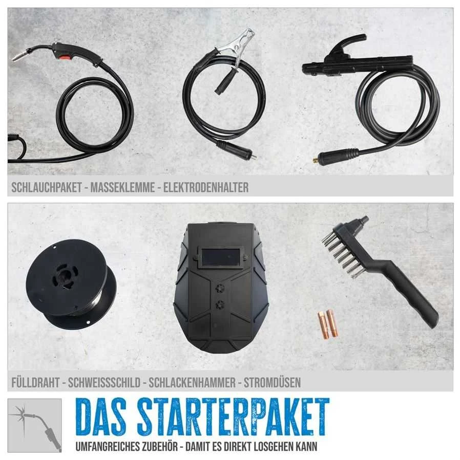 GÜDE Daugiaprocesinis suvirinimo aparatas, Inverterinis suvirinimo aparatas, skirtas MIG MAG MMA Flux WIG, Kompaktiškas suvirinimo aparatas, skirtas „pasidaryk pats“ ir mėgėjams