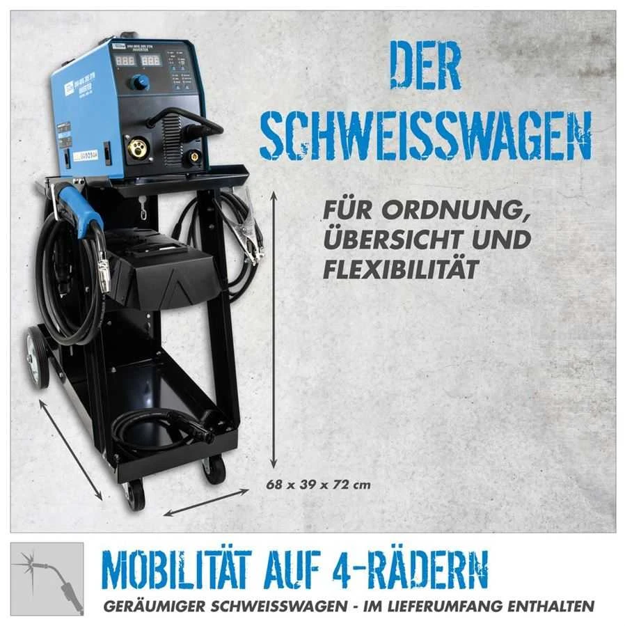 GÜDE Universalus daugiaprocesinis suvirinimo aparatas, universalūs suvirinimo sprendimai, skirti MIG, MMA, Flux ir WIG, kompaktiškas ir nešiojamas suvirinimo aparatas