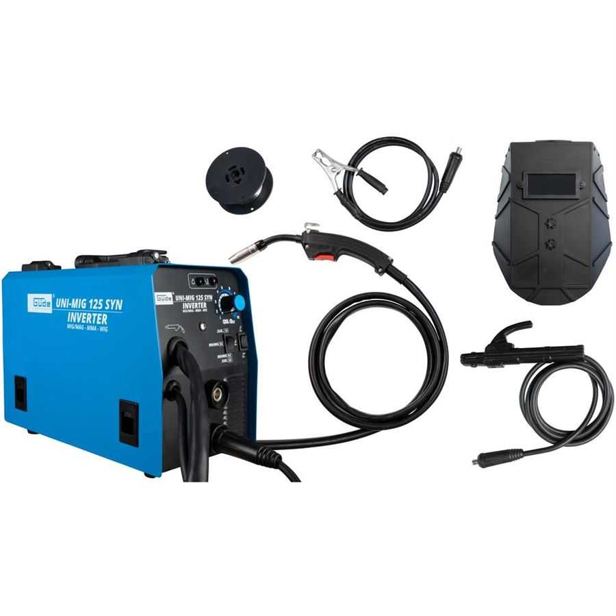 GÜDE Daugiaprocesinis suvirinimo aparatas, Inverterinis suvirinimo aparatas, skirtas MIG MAG MMA Flux WIG, Kompaktiškas suvirinimo aparatas, skirtas „pasidaryk pats“ ir mėgėjams, modelis - 20078, žema kaina | Varle.lt