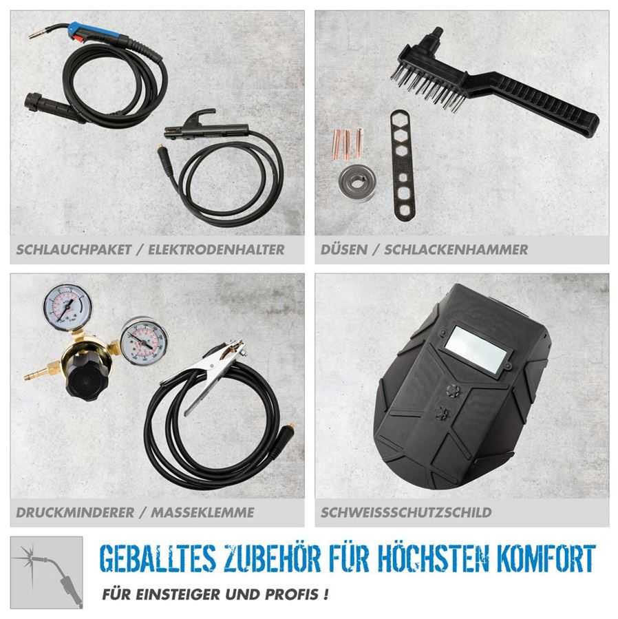 GÜDE Daugiafunkcinis MIG MAG MMA TIG Suvirinimo Aparatas 160A Inverterinis, Kompaktiškas, Pradedantiesiems, Namų Dirbtuvėms, Keitiklio Tipas