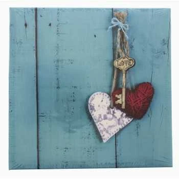 Hama Memo Rustico 22,5x22,5 200 nuotraukų 10x15 Love Key 2169