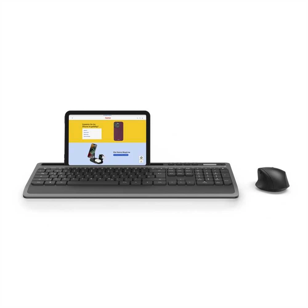Hama belaidė multimedijos klaviatūra and pelė set KMW-600, anthracite/juodas