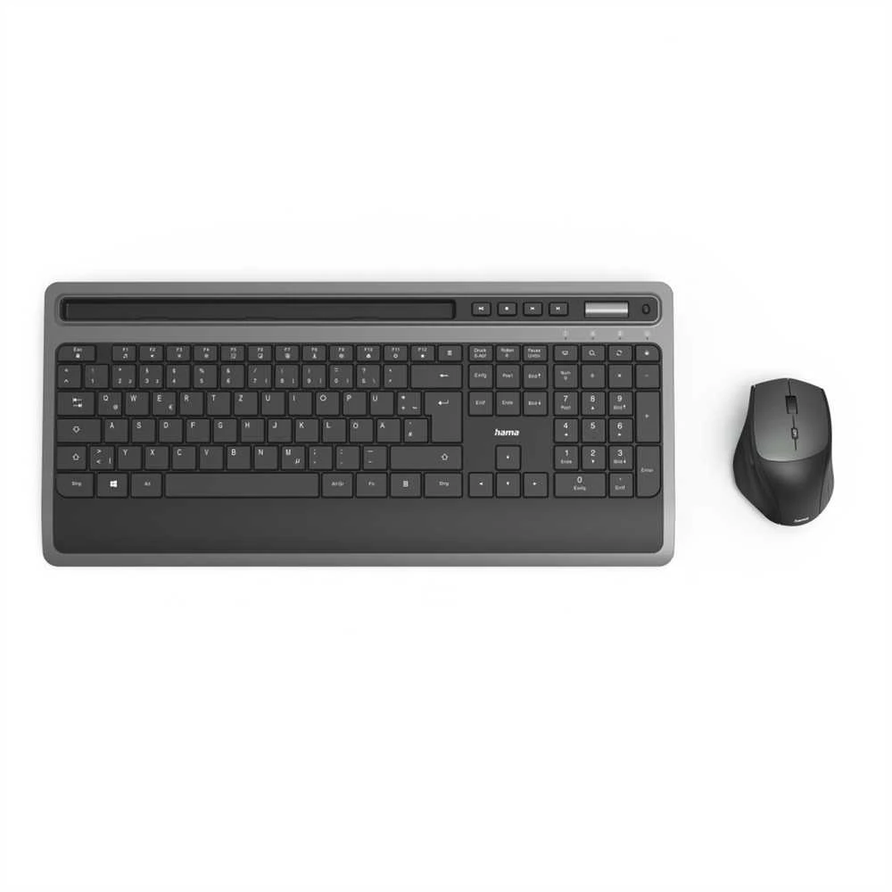 Hama belaidė multimedijos klaviatūra and pelė set KMW-600, anthracite/juodas