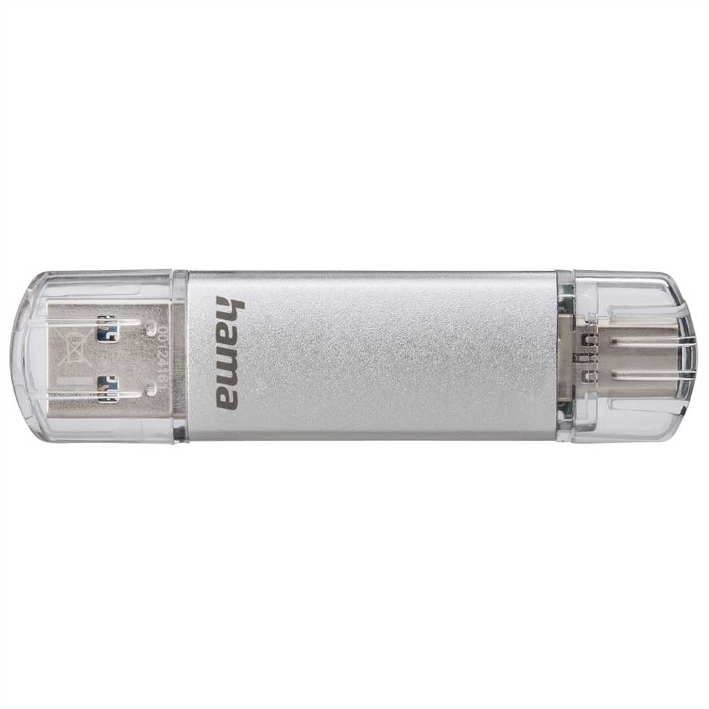 Hama Flash Pen Laeta, USB-C/USB-A 3.1, 64 GB, 40 MB/s, sidabrinis