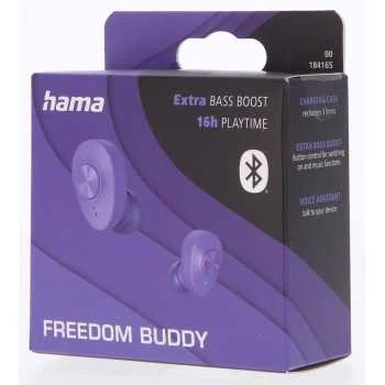 Hama Freedom Buddy violetinės ausinės uždaroje pakuotėje