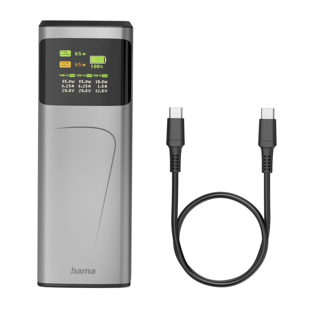 Hama įkroviklis, didelės galios, 65 W, 20000 mAh