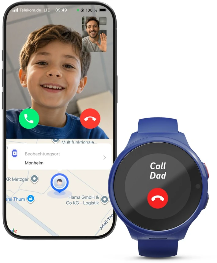 Išmanusis laikrodis Hama smartwatch vaikams su GPS mėlyna