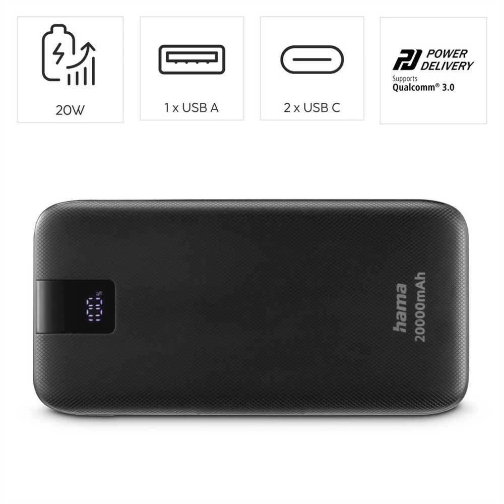 Hama Power Pack PD 20 20000 mAh antracitas