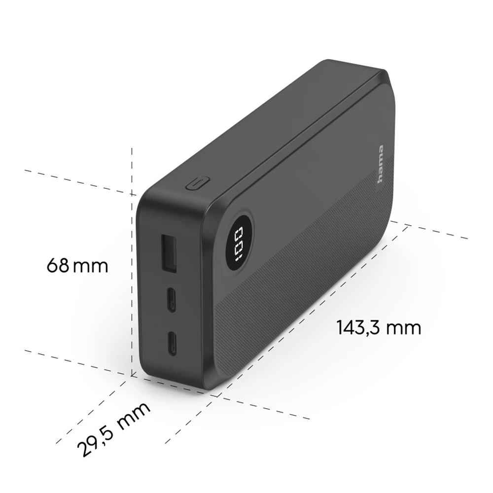 Hama įkroviklis pradinio lygio 20000 mAh juodas