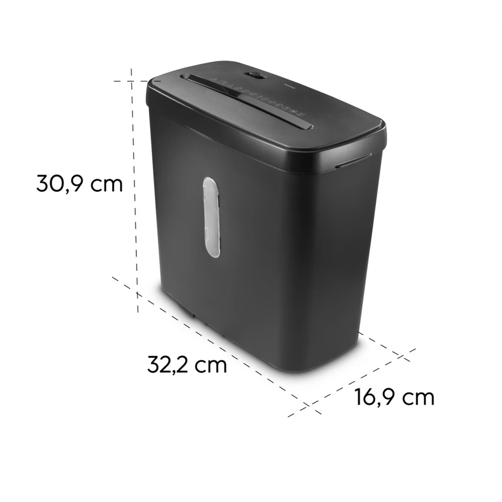 Hama Safe X50 popieriaus smulkintuvas su matmenimis