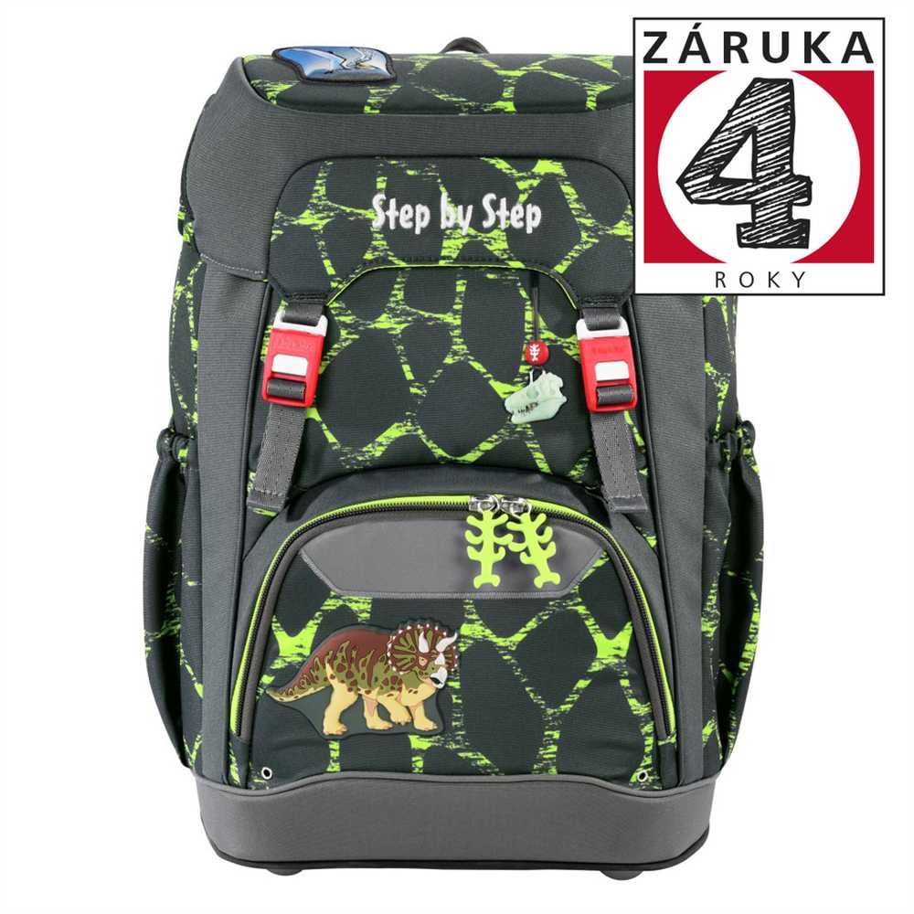 Hama Mokyklinė kuprinė „Step by Step GRADE Dino Tres“, AGR sertifikatas