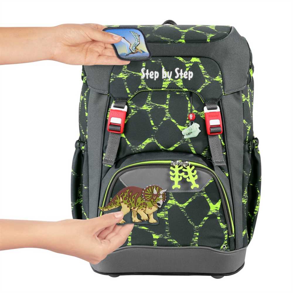 Hama Mokyklinė kuprinė „Step by Step GRADE Dino Tres“, AGR sertifikatas