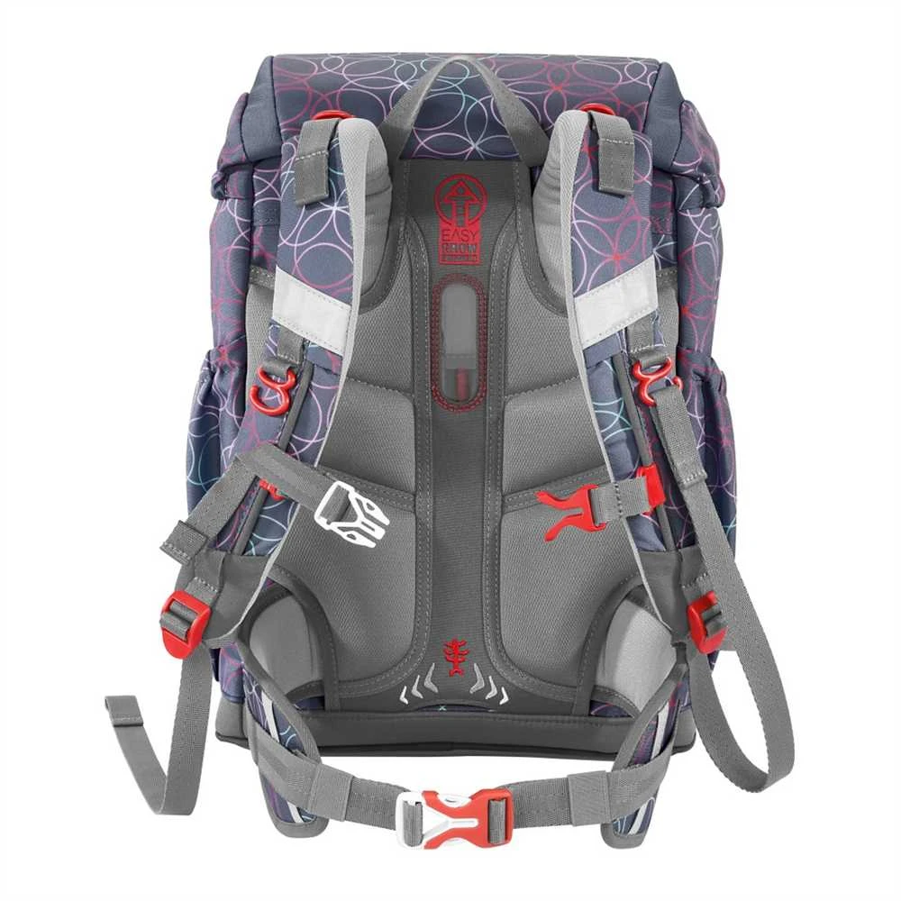 Hama Mokyklinė kuprinė „Step by Step GRADE“ blizgučių širdelės formos lazdyno riešuto spalvos, AGR sertifikatas