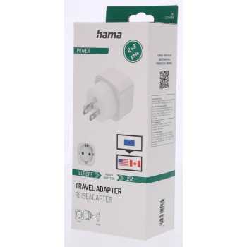 Hama ADAPTER PODRÓŻNY BASIC GNIAZDO EU -> WTYK USA