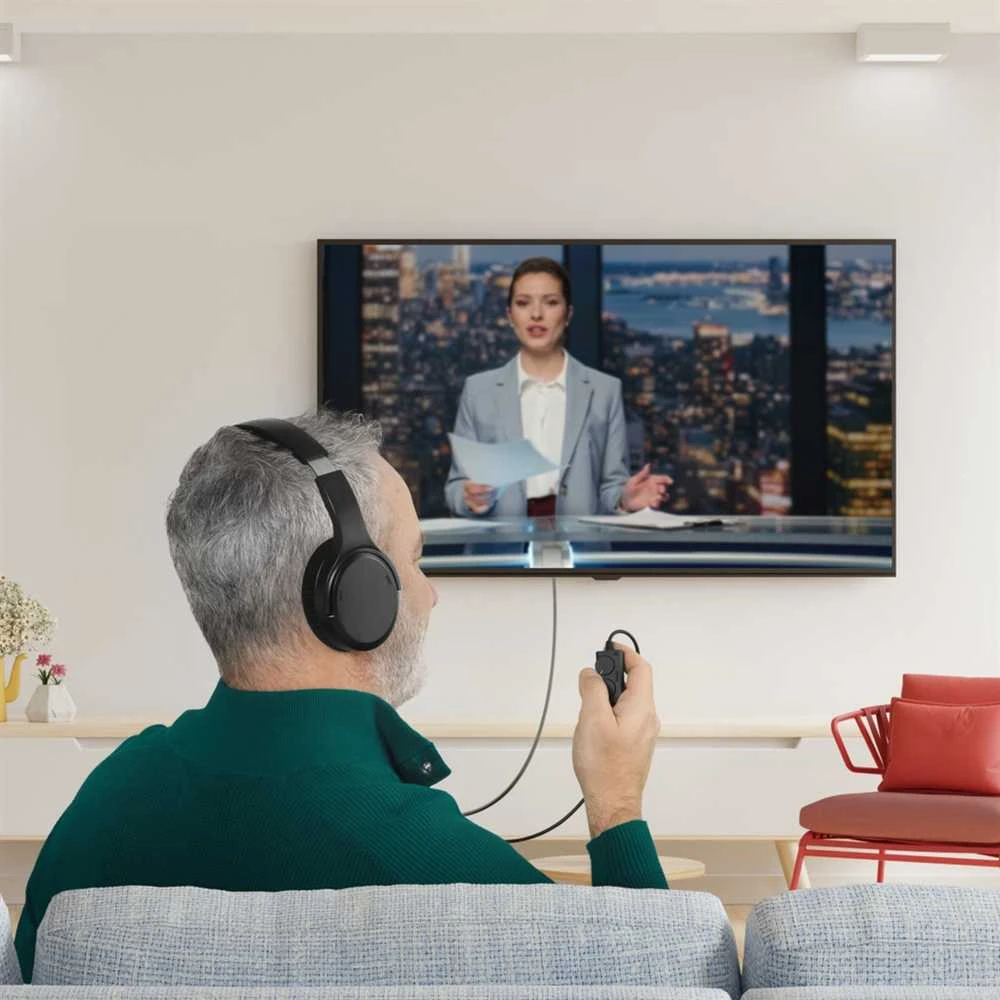 Hama Ausinės su lankeliu ant galvos su laidu tv juoda