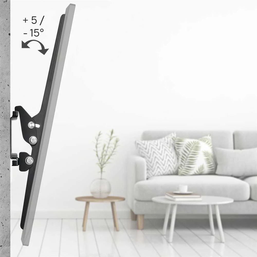 Laikiklis Hama TV-Wandhalterung, neigbar, 191 cm (75") bis 40 kg, 220812 Juodas